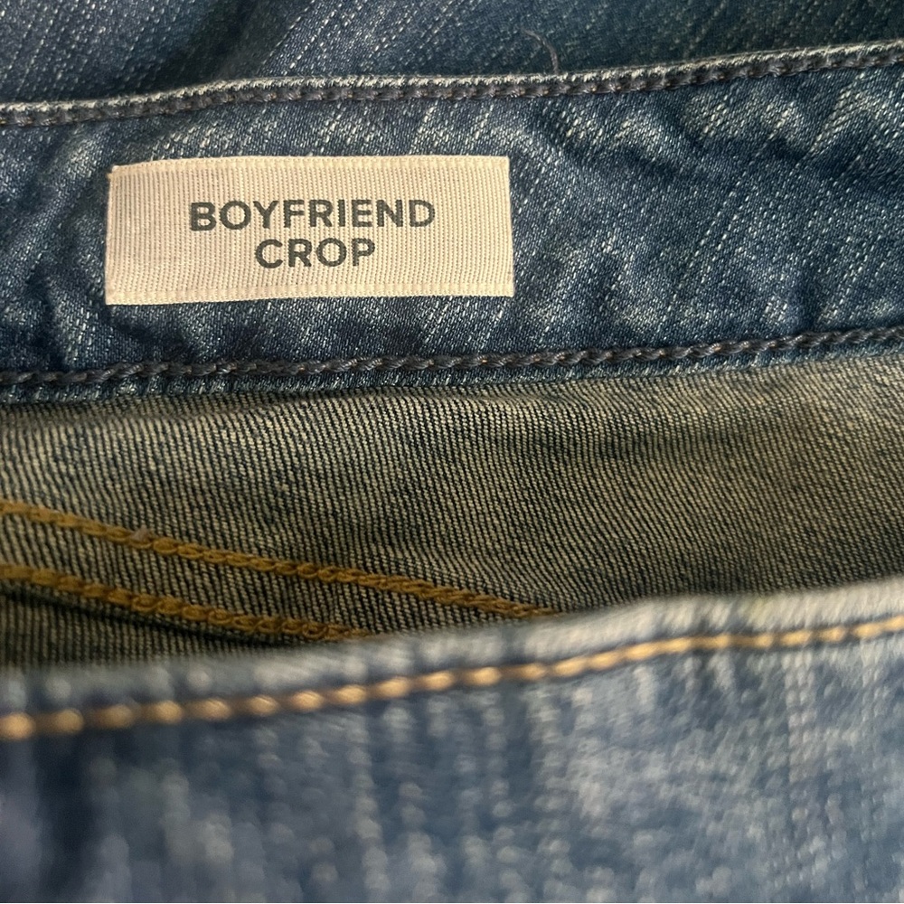 Torrid Boyfriend Crop Jeans Size 16 Distressed Ripped Blue Denim - Picture 5 of 6